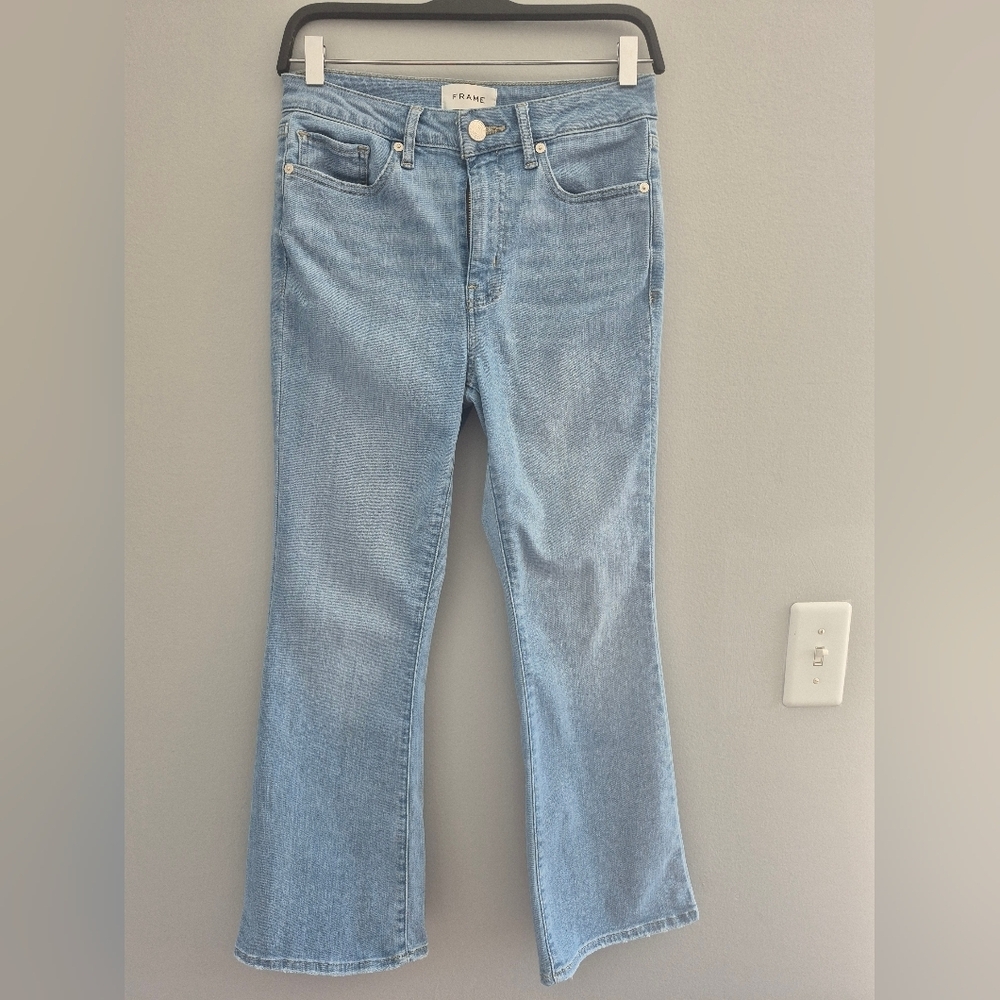 Frame Jeans Le Cropped Mini Boot Jeans Integrity Wash Size 26